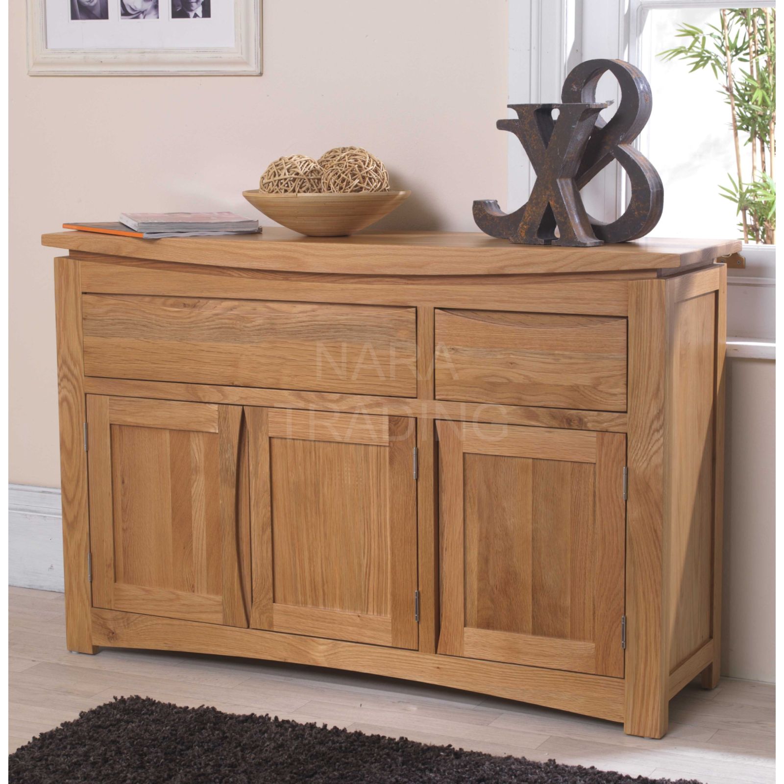 Crescent solid oak dining room furniture three door two drawer